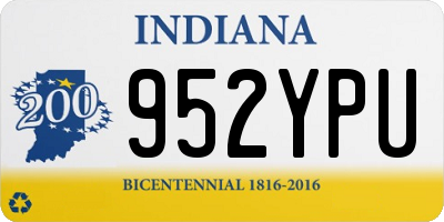 IN license plate 952YPU