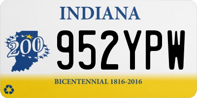 IN license plate 952YPW