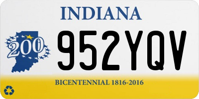 IN license plate 952YQV