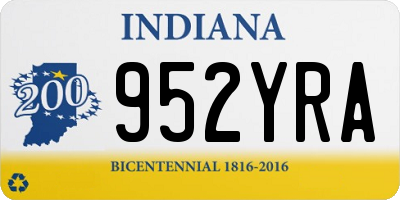 IN license plate 952YRA