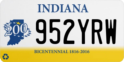 IN license plate 952YRW
