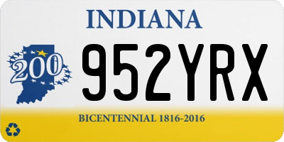 IN license plate 952YRX