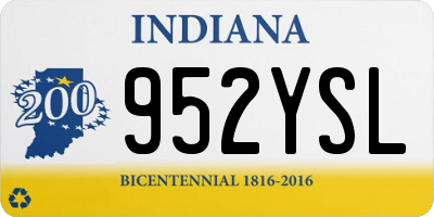 IN license plate 952YSL