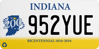 IN license plate 952YUE