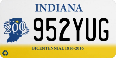 IN license plate 952YUG