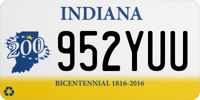 IN license plate 952YUU