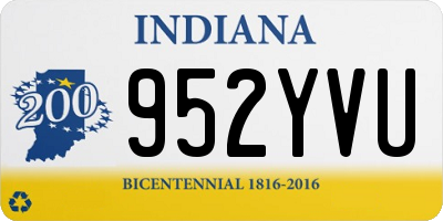IN license plate 952YVU