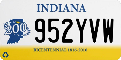 IN license plate 952YVW