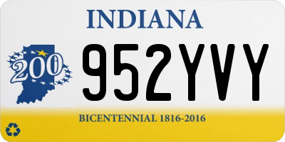 IN license plate 952YVY