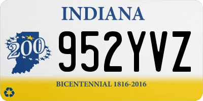IN license plate 952YVZ