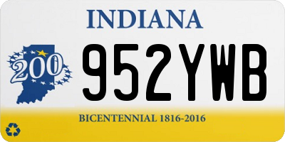 IN license plate 952YWB