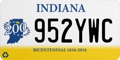 IN license plate 952YWC