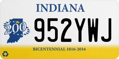 IN license plate 952YWJ