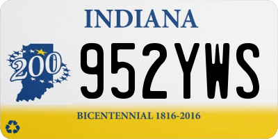 IN license plate 952YWS