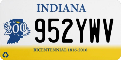 IN license plate 952YWV