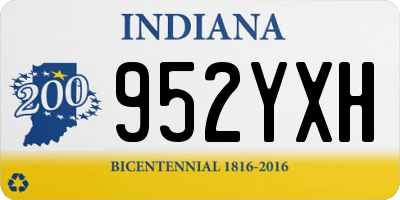 IN license plate 952YXH