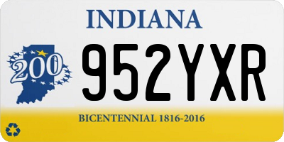 IN license plate 952YXR