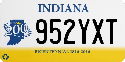 IN license plate 952YXT