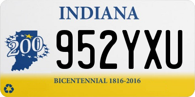 IN license plate 952YXU