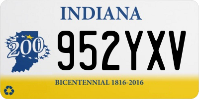 IN license plate 952YXV