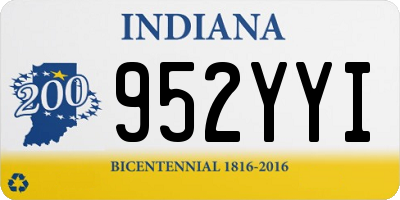 IN license plate 952YYI