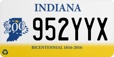 IN license plate 952YYX
