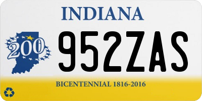 IN license plate 952ZAS