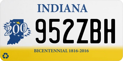IN license plate 952ZBH