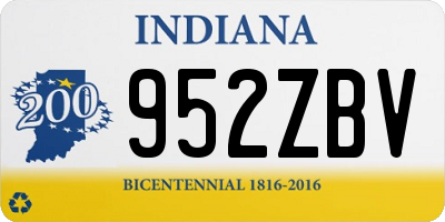 IN license plate 952ZBV