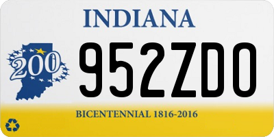 IN license plate 952ZDO