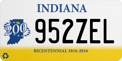 IN license plate 952ZEL
