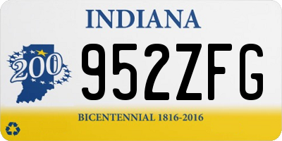 IN license plate 952ZFG