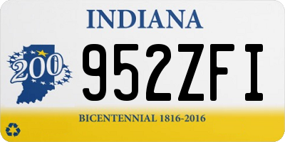 IN license plate 952ZFI