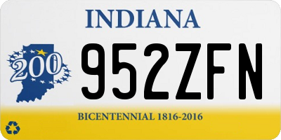 IN license plate 952ZFN