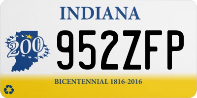 IN license plate 952ZFP