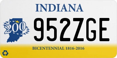 IN license plate 952ZGE