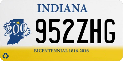 IN license plate 952ZHG