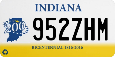 IN license plate 952ZHM