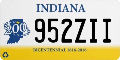 IN license plate 952ZII