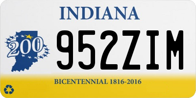 IN license plate 952ZIM