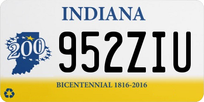 IN license plate 952ZIU