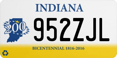 IN license plate 952ZJL