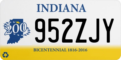IN license plate 952ZJY