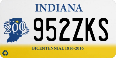 IN license plate 952ZKS