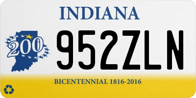 IN license plate 952ZLN