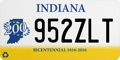 IN license plate 952ZLT