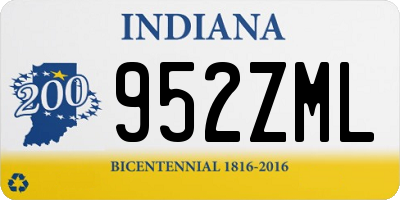 IN license plate 952ZML