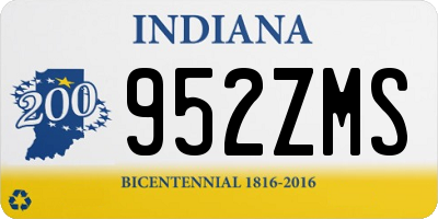 IN license plate 952ZMS