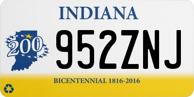 IN license plate 952ZNJ