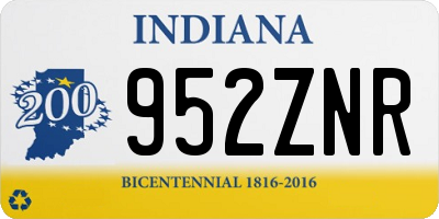 IN license plate 952ZNR